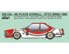 Decal – BMW 635 CSi  „LUCKY STRIKE“ - ETTC – Grand Prix Brno 1983